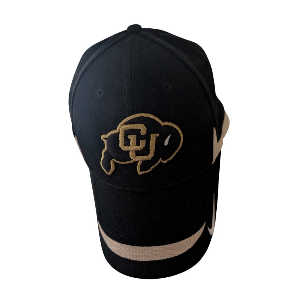 Nike Team Colorado Buffaloes Cap Unisex Black/Tan CU Logo Adjustable Baseball